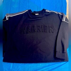 Warrior Black cropped Top size XL Juniors new without the tags